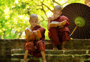 Novice monks, Burma (Myanmar)